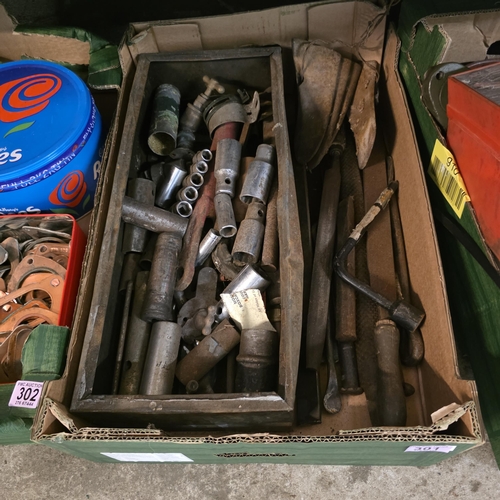 301 - Assorted Box Lot Inc Sockets, Plough Points etc
