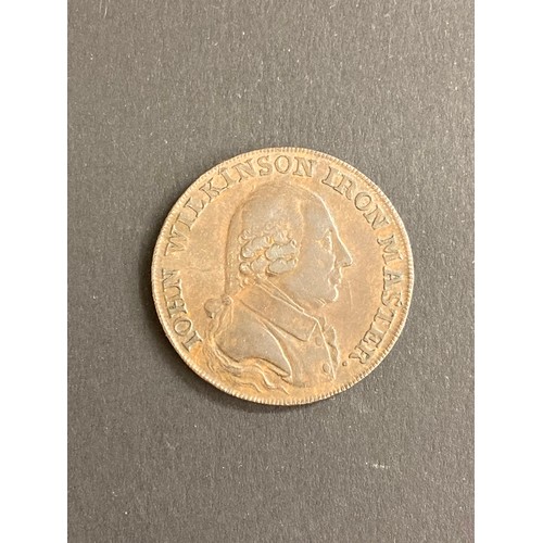 1790 John Wilkinson Iron Master Half Penny Token Coin