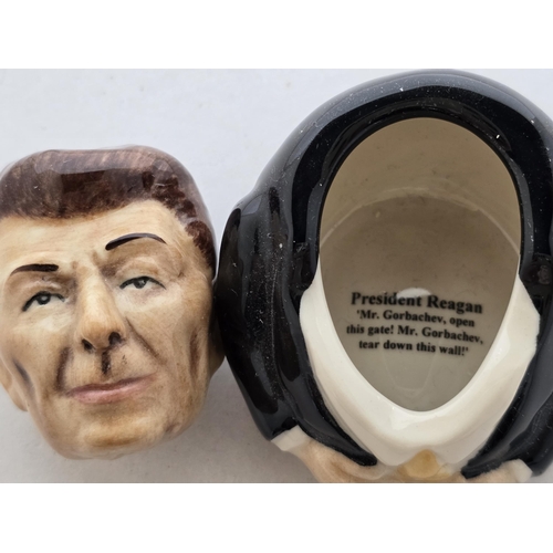 136 - Kevin Francis Ceramics Face-Pot - President Reagan, hand-modelled, hand-painted in Stoke-on-trent. T... 