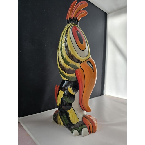 149 - Lorna Bailey Pottery- Very Rare Extra-Large Carl the Crow. Grotesque Birds series. Attractive colour... 