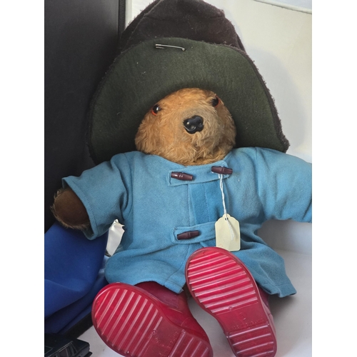 26 - Large Paddington Bear soft toy. Vintage. Plush fur, light tan. Growler noise working, Very good cond... 