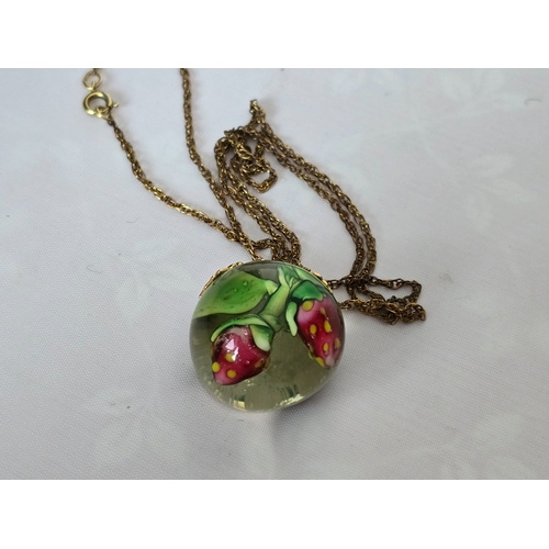 147 - Necklace/Pendant Paperweight jewellery/jewelry (glass)- 