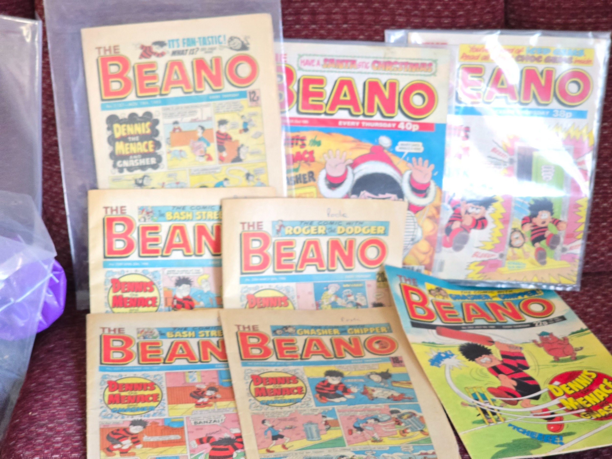 12 collectable Beano comics - various dates 1983, 1987, 1988, 1989 ...