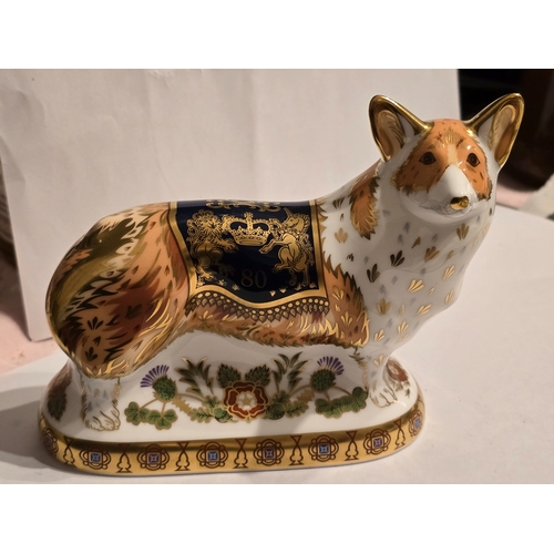24 - Royal Crown Derby paperweight - Royal Windsor Corgi. Scarce - Peter Jones Limited edition !st qualit... 