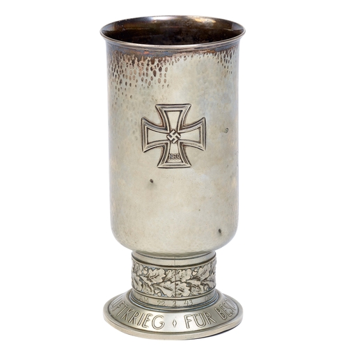 322 - German Third Reich. Luftwaffe WW2 Ehrenpokal Honour Goblet . A good scarce example, the base impress... 