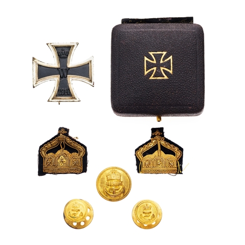 348 - German Imperial cased 1914 Iron Cross 1st Class to Kaiserliche Marine recipient.  Fine example with ... 