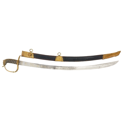 398 - Napoleonic War Period 1803 Pattern Infantry Officer’s Sword  A good example, the single edged curved... 