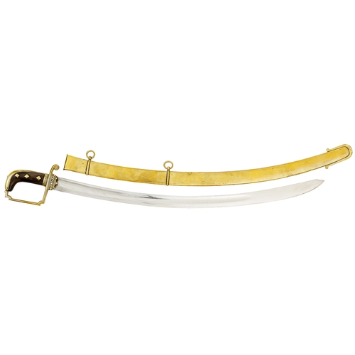 401 - Napoleonic War Period British Light Cavalry Officer’s Sword.  A scarce example of neo-classical styl... 