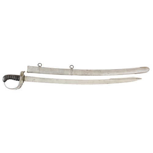 403 - Early 19th Century Officer’s Cavalry Pattern Sword  A good example with a plain curved 31 inch piped... 