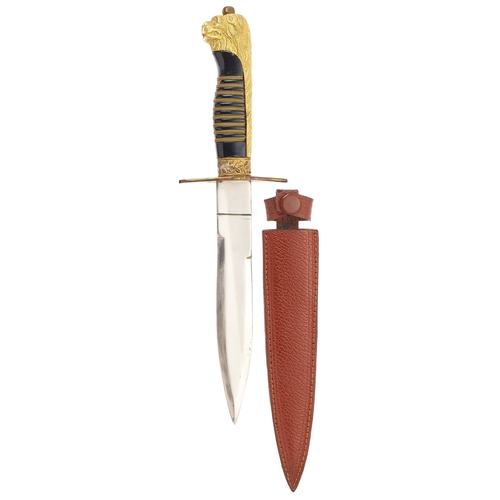 418 - Italian Fascist Youth Naval Leader’s dagger / knife. A very fine rare example with 16.5 cm plain pla... 