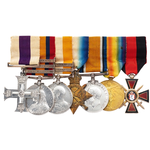 46 - Boer War, WW1 Imperial Yeomanry Middlesex Regiment Military Cross, Imperial Russian Order of St.Vlad... 