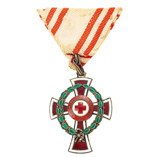 94 - Austria. Imperial Honour Decoration of the Red Cross Merit Award 2nd Class breast badge.  A good exa... 