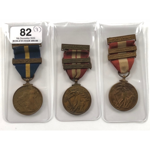 82 - Ireland. Three medals. Permanent Defence Forces 15 year Service Medal with bar... Emergency Service ... 