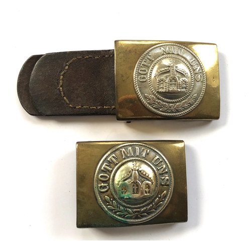 327 - WW1 Imperial German Kriegsmarine (Navy) Other Rank’s Belt Buckles.  Two examples of the issue patter... 