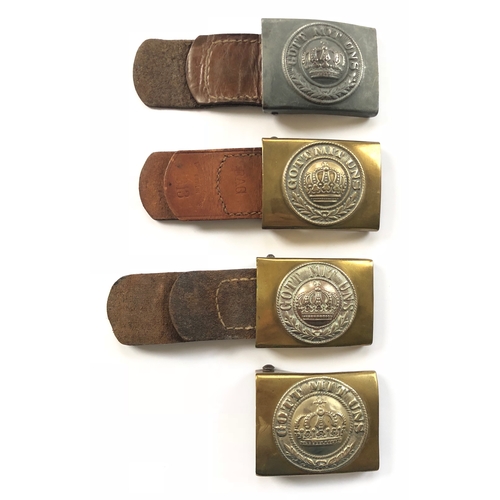 328 - WW1 Imperial German Prussian Other Rank’s Belt Buckles.  Three example of the issue pattern complete... 