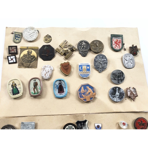 368 - German Third Reich selection of 38 Tinnies/Day Badges/ Fund Raising badges etc  Good selection. One ... 