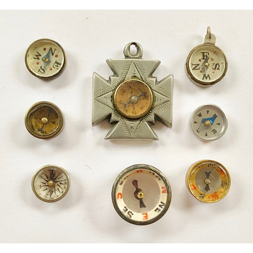 378 - Selection of Miniature Compasses.  This selection date from various periods. Overall condition is go... 