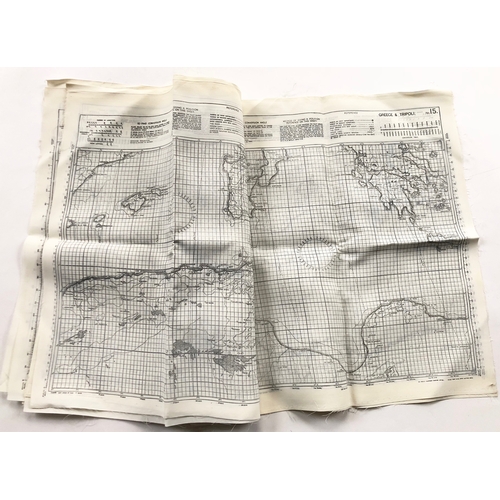 383 - RAF WW2 Period “Q” Type Sailing Dinghy Instructions & Silk Maps.  A scarce example of instructions a... 