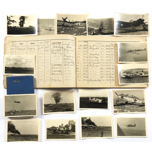 392 - WW2 German Luftwaffe “Flugbuch” Pilot Log Book.  This log book was compiled by Werner Kretzschmar co... 