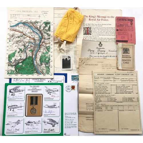 394 - WW2 RAF Selection of Ephemera etc.  Including: RAF 1940 target map of Koblenz, showing location of R... 