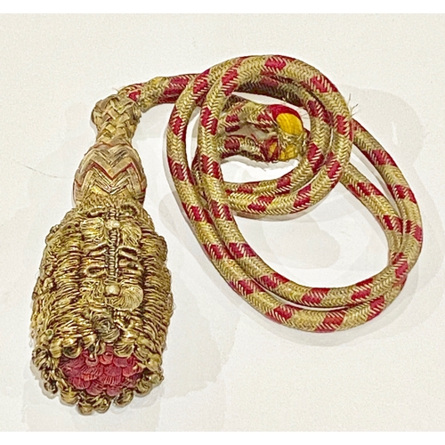 417 - 19th Century British Officer’s Bullion Sword Knot  A good mid 19th Century example, of gold bullion ... 