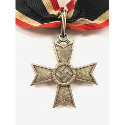 316 - German Third Reich Knight’s Cross of the War Merit Cross 1939. A good rare late war zinc issue witho... 