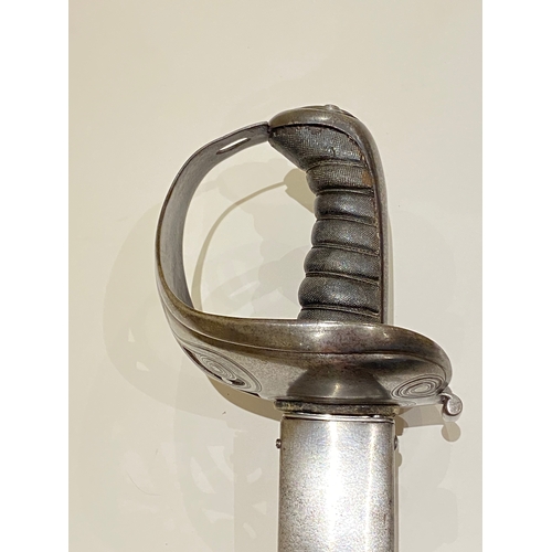 403 - Early 19th Century Officer’s Cavalry Pattern Sword  A good example with a plain curved 31 inch piped... 