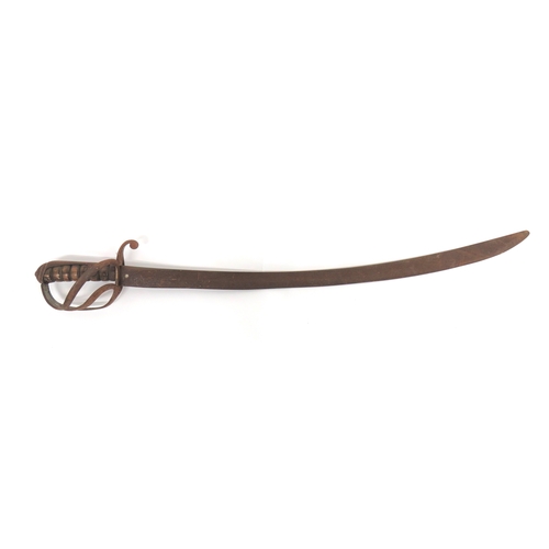 449 - 1821 Pattern Cavalry Trooper's Sword 30 inch, single edged, slightly curved blade with wide fuller. ... 