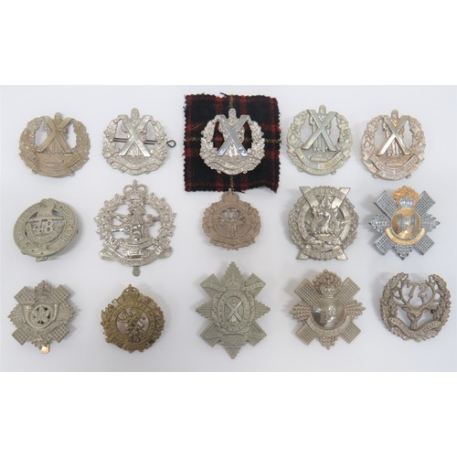6 - Selection of Canadian Scottish Cap Badges including white metal Cameron Highlanders of Canada ... Wh... 