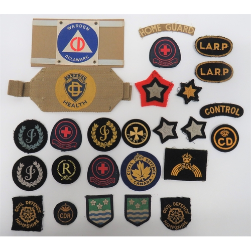 81 - Selection of Civil Defence Breast and Qualification Badges
including printed KC CDR ... Embroidery K... 