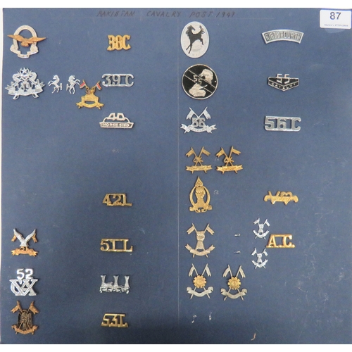 87 - Pakistan Cavalry Post 1947 Badges
cap badges include plated 39 Cavalry ... Bi-metal 51st Lancers ...... 