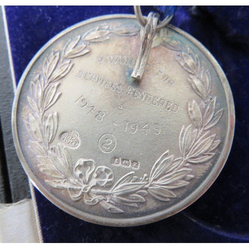 136 - Institute of Civil Defence Award silver hallmarked Birmingham 1949-50 By Alexander Clark & Co me... 