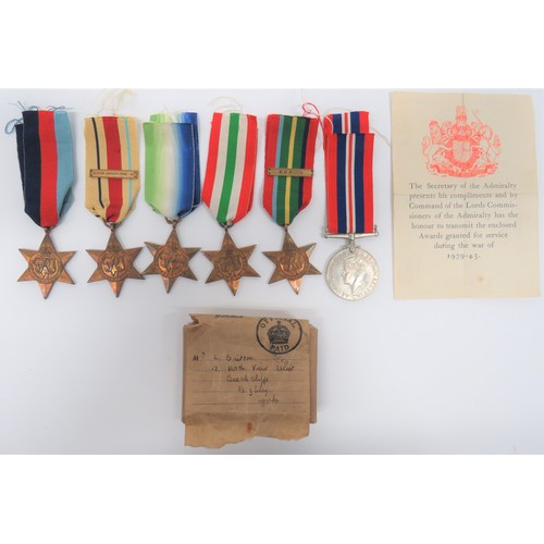 138 - WW2 Royal Navy Medal Group boxed set of medals consisting 1939-45 Star, Africa Star with bar North A... 