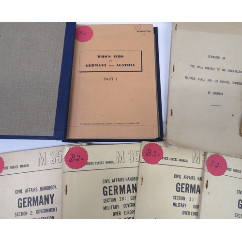 218 - Good Selection of 21st Army Group Documents and Maps including 9 x Intelligence Reviews for 1945 ...... 