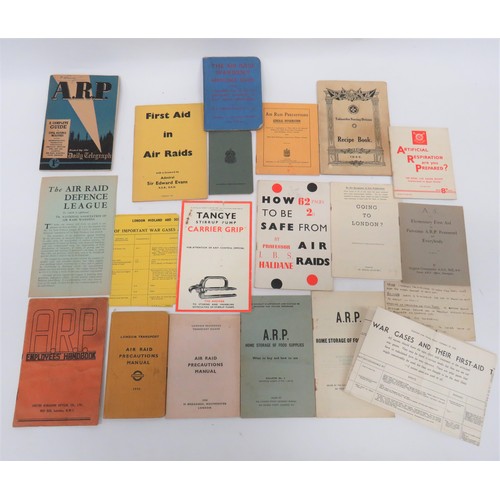 237 - Good Selection of WW2 Home Front Paperwork including Canadian ARP First Aid book ... Todmorden Nursi... 