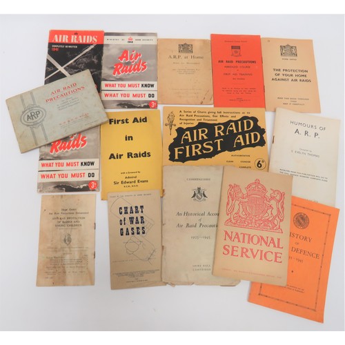 239 - Good Selection of WW2 Home Front Booklets including Air Raids 1940 ... Similar 1941 ... ARP At Home.... 