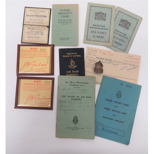 241 - Good Selection of ARP Warden ID Cards including Bedfordshire ... Borough of Barking ... Borough of B... 