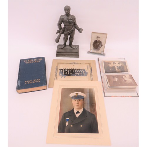 253 - Interesting Selection of Items To Explorer Lewis R Freeman consisting cast iron figure of Hercules, ... 