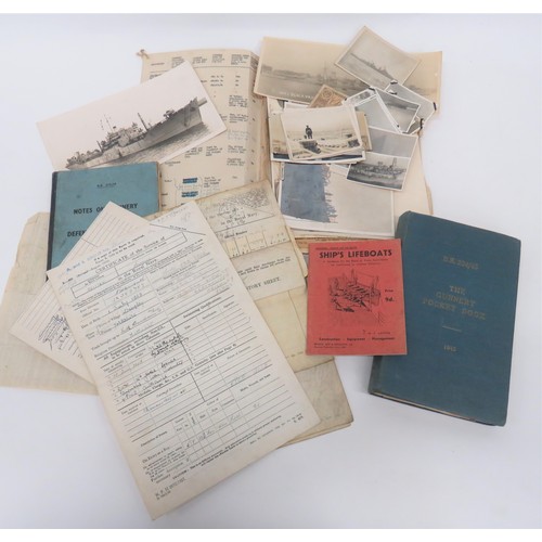 254 - Interesting Selection of Paperwork to a Seaman Serving On HMS Black Prince including large photo of ... 