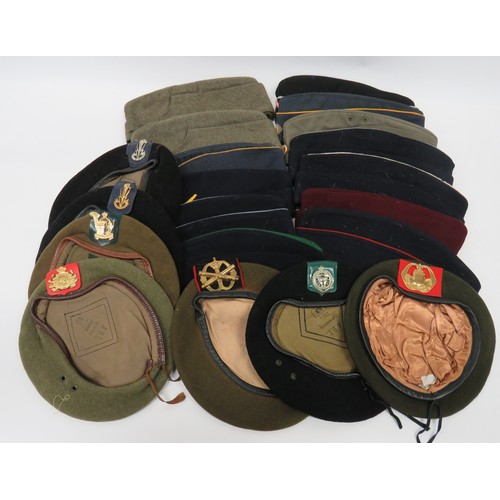 259 - Quantity of Continental Caps and Berets consisting 7 x Dutch berets, various colours. All complete w... 