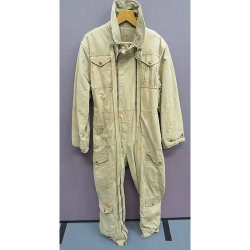 301 - 1945 Dated Tank Pixie Winter Oversuit khaki, waterproof canvas, full suit. Double central zips runni... 