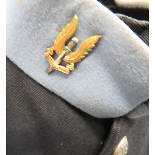 303 - 1952 Dated Officer's Special Air Service Patrol Tunic black, single breasted tunic. Light blue, high... 