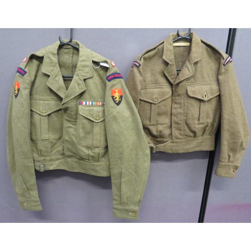 322 - Post War HQ Middle East Land Forces Royal Artillery Officer's B/D Jacket 1949 pattern, khaki woollen... 