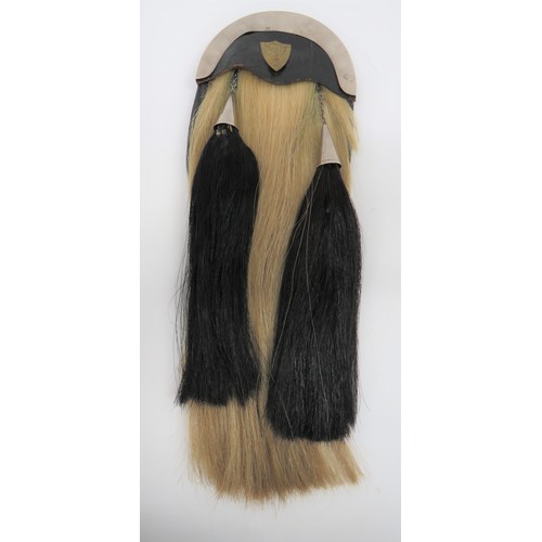 358 - Interwar Gordon Highlanders Sporran white horsehair sporran with two black horsehair tassels, both w... 