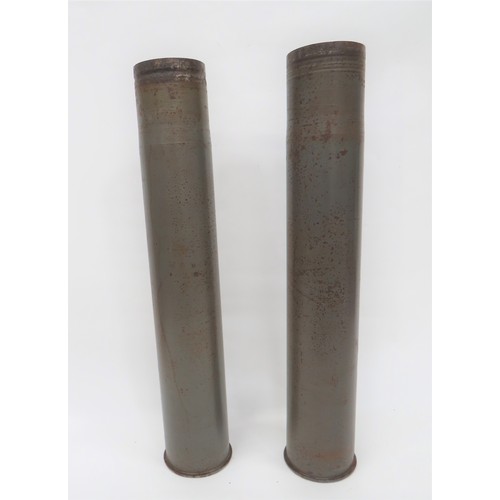 404 - Two WW2 German Flak 88 Shell Cases inert, steel cases. Base with various stamps including Waffenstam... 