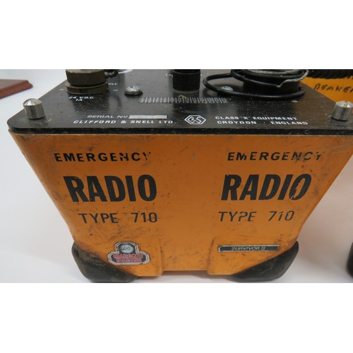 429 - Post War Survival Radio and Survival Box consisting 21 x 8 x 11 inch, yellow composite box containin... 