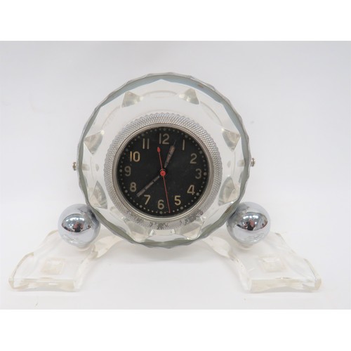 432 - Modern Russian MIG Fighter Dashboard Clock plated body with top winding and adjustment bezel. Brass ... 