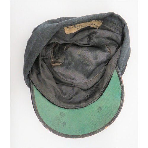 436 - WW2 WRAF Other Ranks Cap blue grey, woollen, soft crown, band and fold down flap. Black mohair band.... 