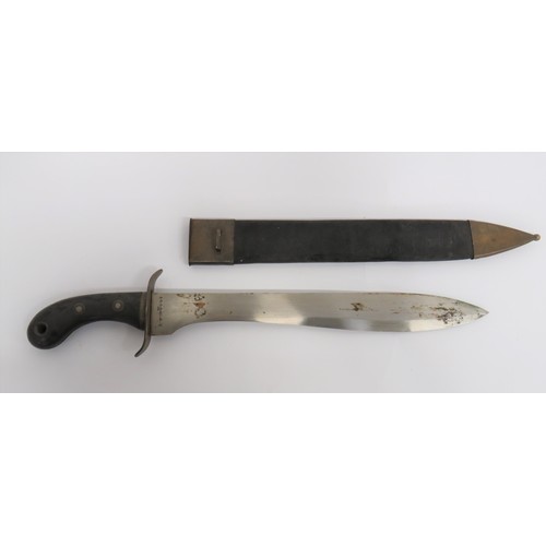 463 - Swedish M1848 Naval Cutlass 17 1/4 inch, single edged blade widening towards the point. Forte stampe... 