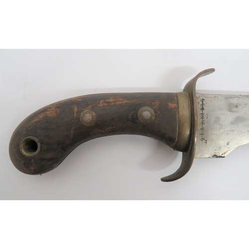 467 - Swedish M1848 Naval Cutlass 17 1/4 inch, single edged blade widening towards the point. Forte stampe... 